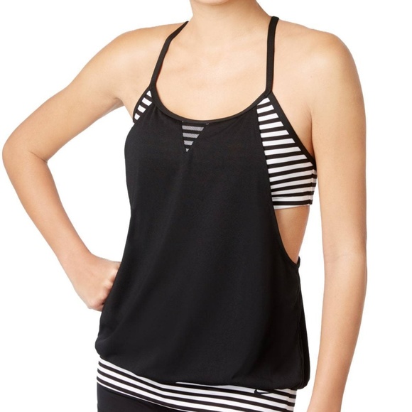 Nike Other - NWT NIKE laser stripe tankini top layered XL